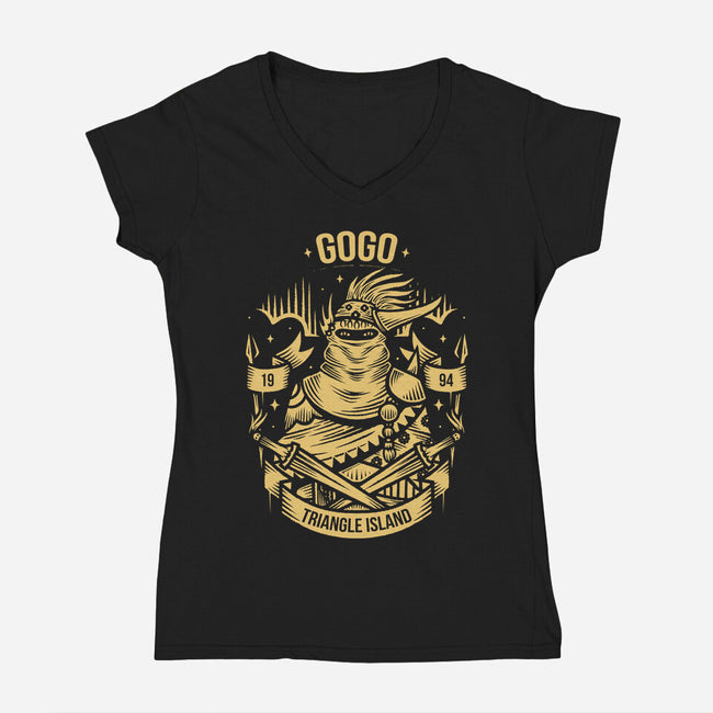 Gogo-Womens-V-Neck-Tee-Alundrart