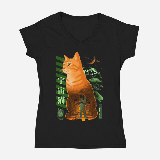Jonesy The Deep Space Survivor-Womens-V-Neck-Tee-sachpica