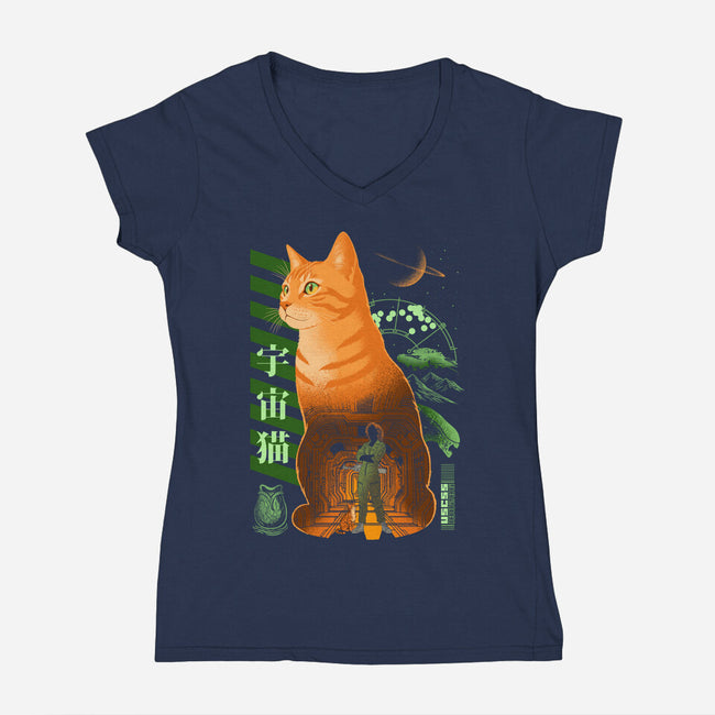 Jonesy The Deep Space Survivor-Womens-V-Neck-Tee-sachpica