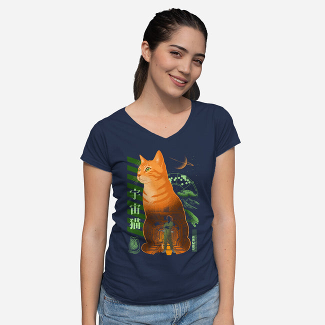 Jonesy The Deep Space Survivor-Womens-V-Neck-Tee-sachpica