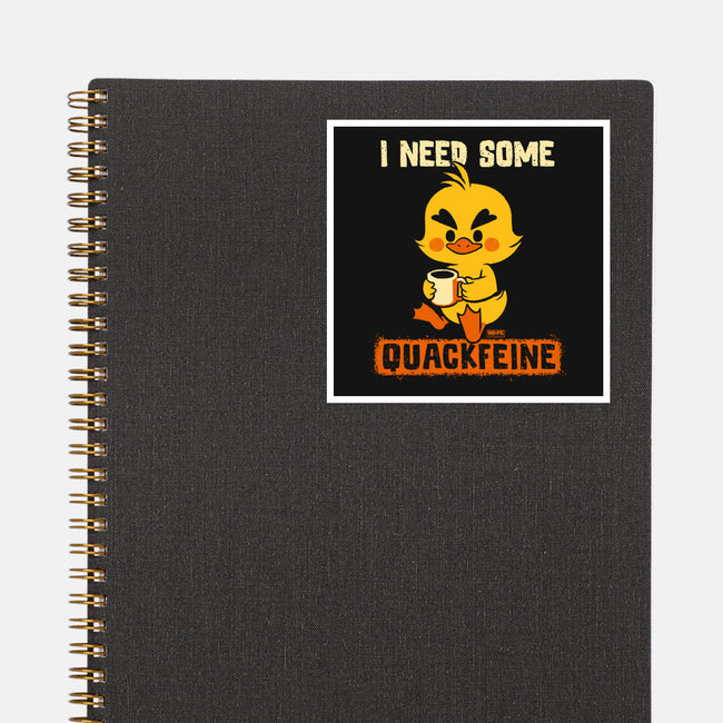 I Need Quackfeine-None-Glossy-Sticker-worlddominationforcats