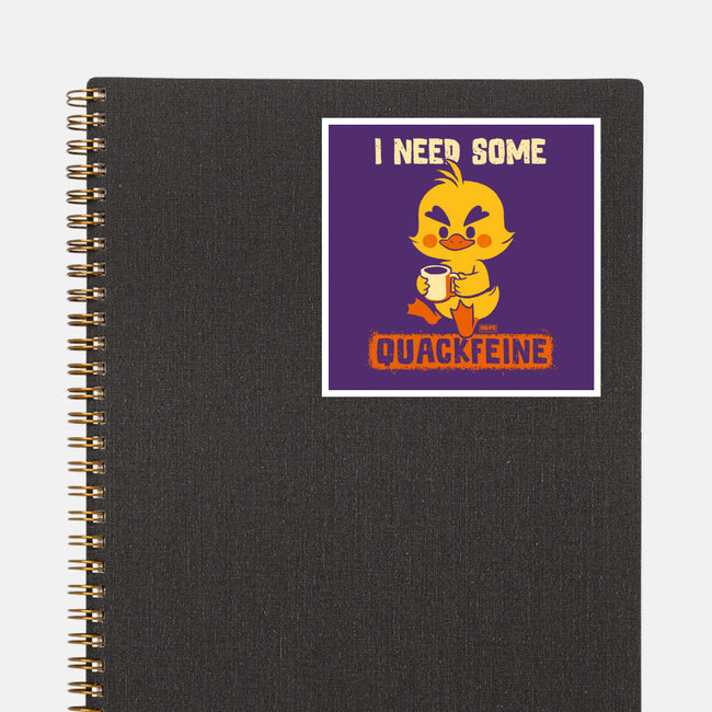 I Need Quackfeine-None-Glossy-Sticker-worlddominationforcats