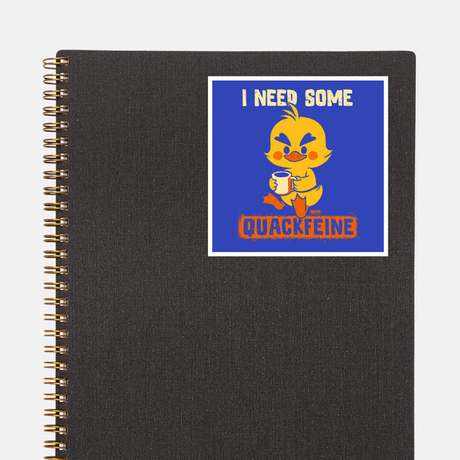 I Need Quackfeine-None-Glossy-Sticker-worlddominationforcats