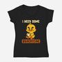I Need Quackfeine-Womens-V-Neck-Tee-worlddominationforcats