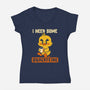I Need Quackfeine-Womens-V-Neck-Tee-worlddominationforcats