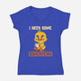 I Need Quackfeine-Womens-V-Neck-Tee-worlddominationforcats