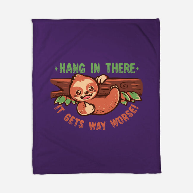 Just Hang In There-None-Fleece-Blanket-TechraNova