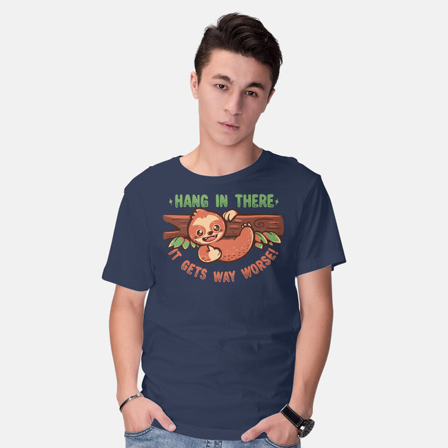 Just Hang In There-Mens-Basic-Tee-TechraNova