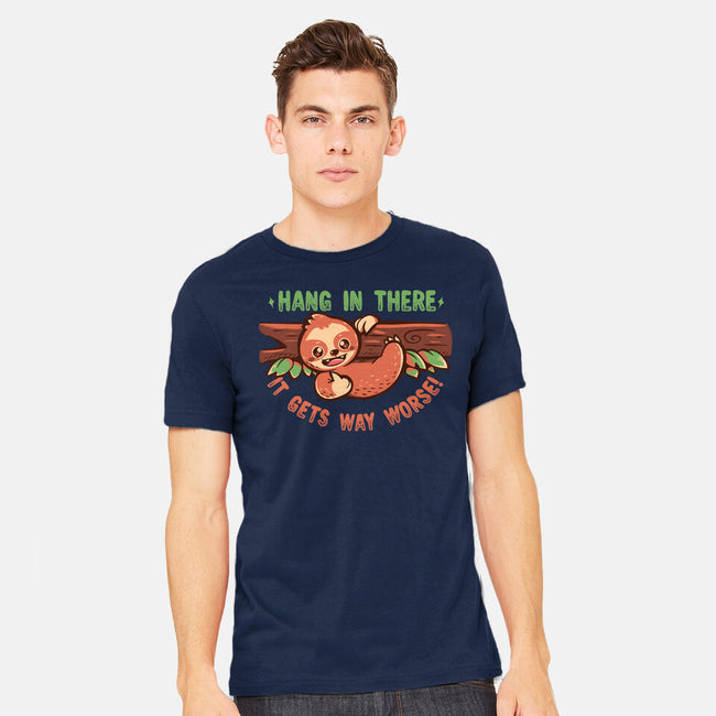 Just Hang In There-Mens-Heavyweight-Tee-TechraNova