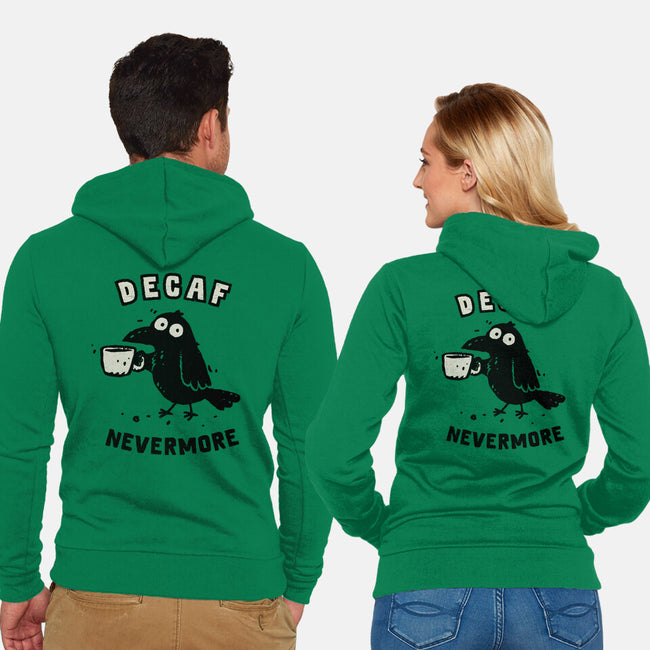 Decaf Nevermore-Unisex-Zip-Up-Sweatshirt-kg07