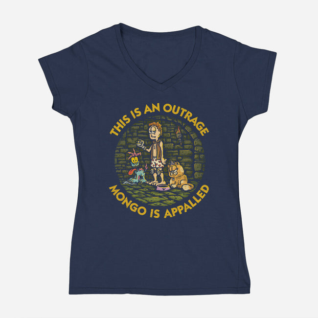 This Empty Bowl Is An Outrage-Womens-V-Neck-Tee-kg07