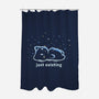 Just Existing-None-Polyester-Shower Curtain-TechraNova
