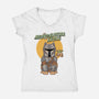 Meowdalorian And Kroku-Womens-V-Neck-Tee-vp021