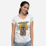 Meowdalorian And Kroku-Womens-V-Neck-Tee-vp021