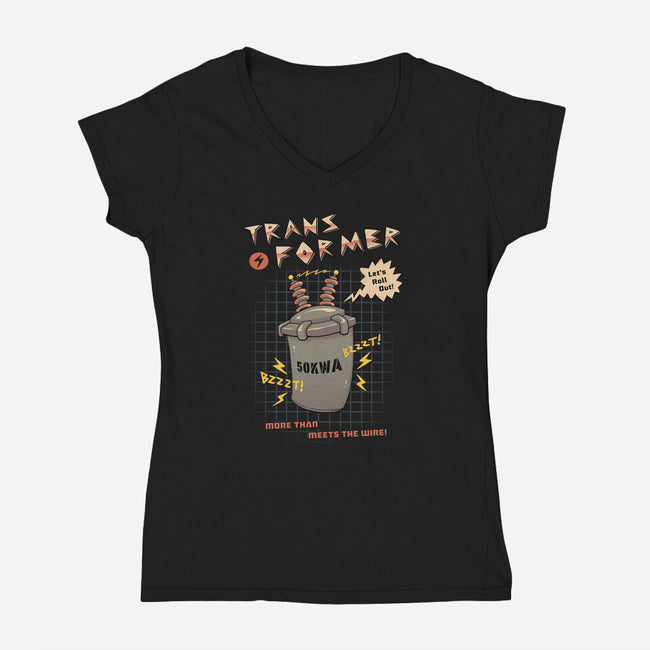 More Than Meets The Wire-Womens-V-Neck-Tee-vp021