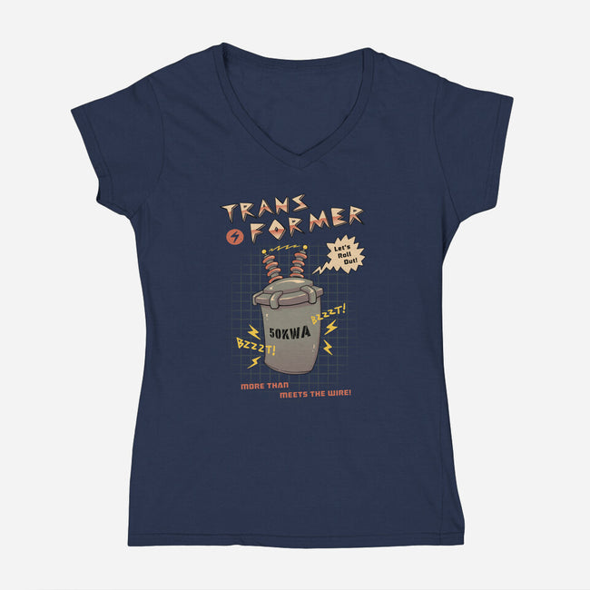 More Than Meets The Wire-Womens-V-Neck-Tee-vp021
