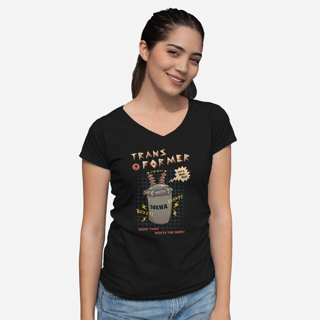 More Than Meets The Wire-Womens-V-Neck-Tee-vp021