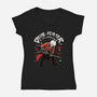 Devil Hunter Music Guitar-Womens-V-Neck-Tee-Studio Mootant