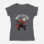 Devil Hunter Music Guitar-Womens-V-Neck-Tee-Studio Mootant
