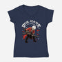 Devil Hunter Music Guitar-Womens-V-Neck-Tee-Studio Mootant