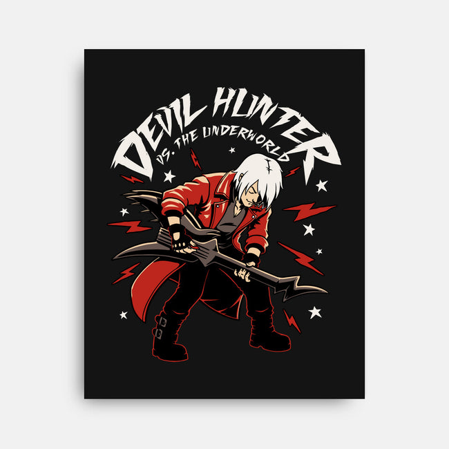 Devil Hunter Music Guitar-None-Stretched-Canvas-Studio Mootant