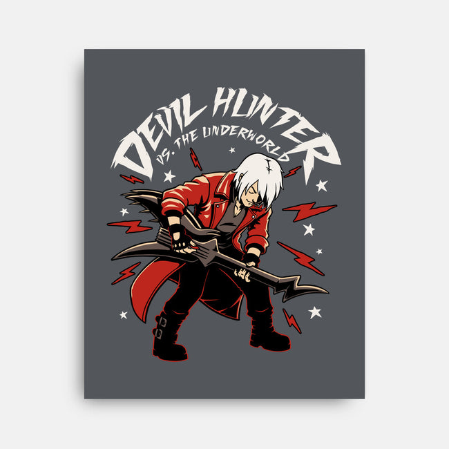 Devil Hunter Music Guitar-None-Stretched-Canvas-Studio Mootant