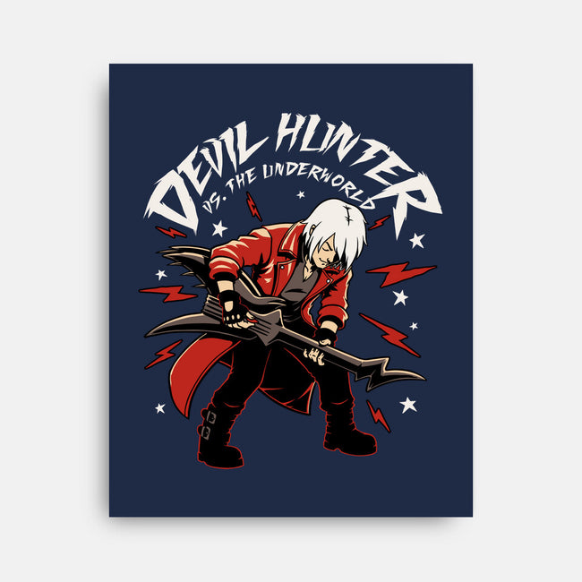 Devil Hunter Music Guitar-None-Stretched-Canvas-Studio Mootant