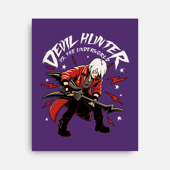 Devil Hunter Music Guitar-None-Stretched-Canvas-Studio Mootant