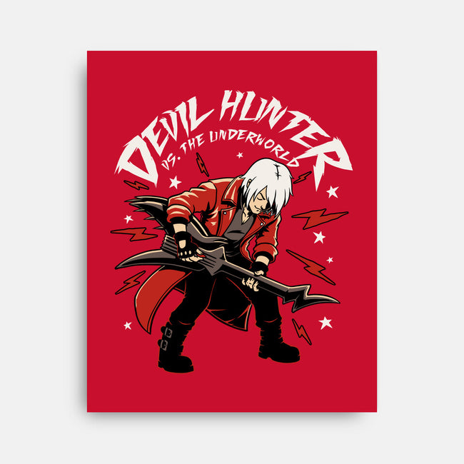 Devil Hunter Music Guitar-None-Stretched-Canvas-Studio Mootant