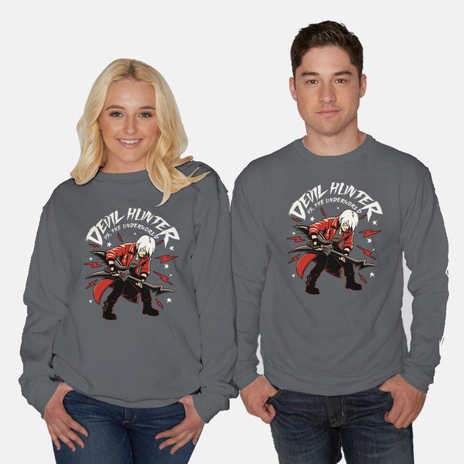 Devil Hunter Music Guitar-Unisex-Crew Neck-Sweatshirt-Studio Mootant