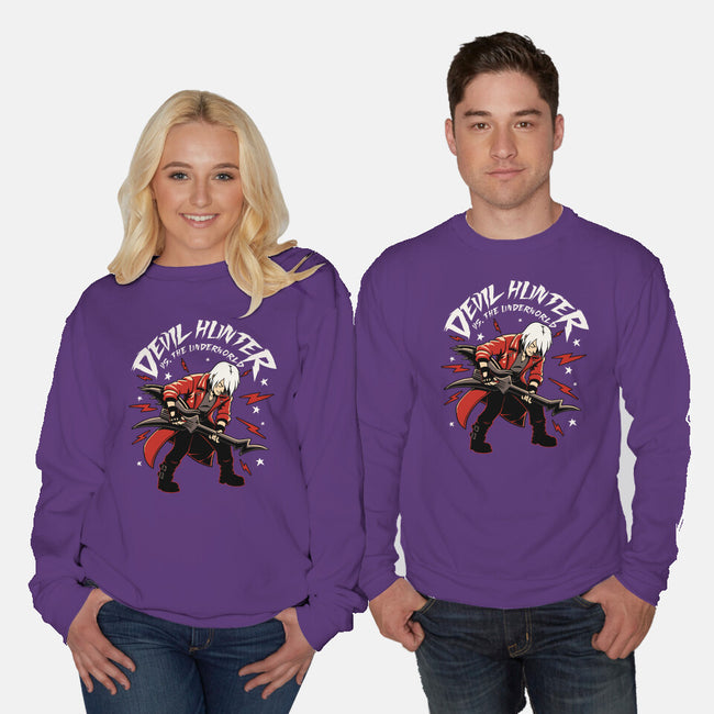 Devil Hunter Music Guitar-Unisex-Crew Neck-Sweatshirt-Studio Mootant