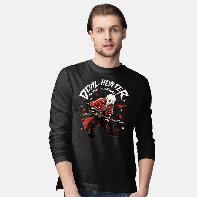 Devil Hunter Music Guitar-Mens-Long Sleeved-Tee-Studio Mootant