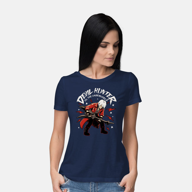 Devil Hunter Music Guitar-Womens-Basic-Tee-Studio Mootant