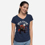 Devil Hunter Music Guitar-Womens-V-Neck-Tee-Studio Mootant