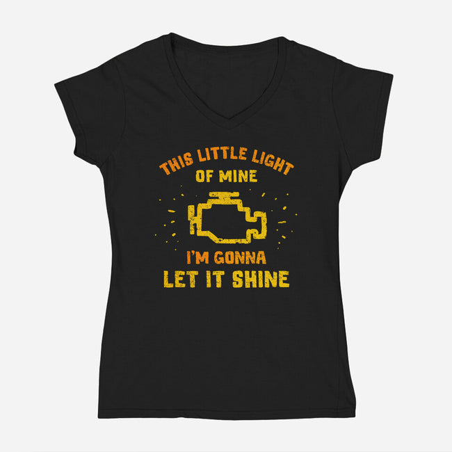Let It Shine-Womens-V-Neck-Tee-kg07