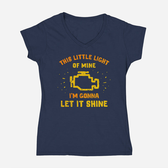 Let It Shine-Womens-V-Neck-Tee-kg07