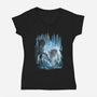 Luke Trapped-Womens-V-Neck-Tee-zascanauta