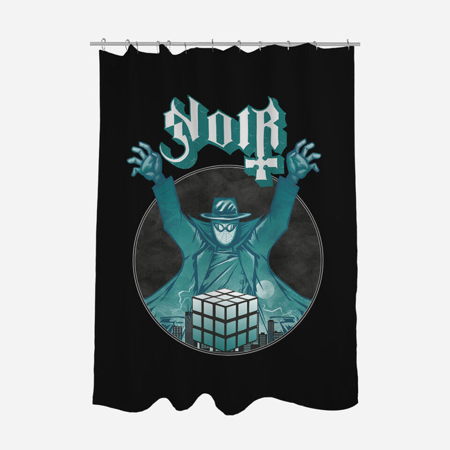 Noir Cubic-None-Polyester-Shower Curtain-joerawks