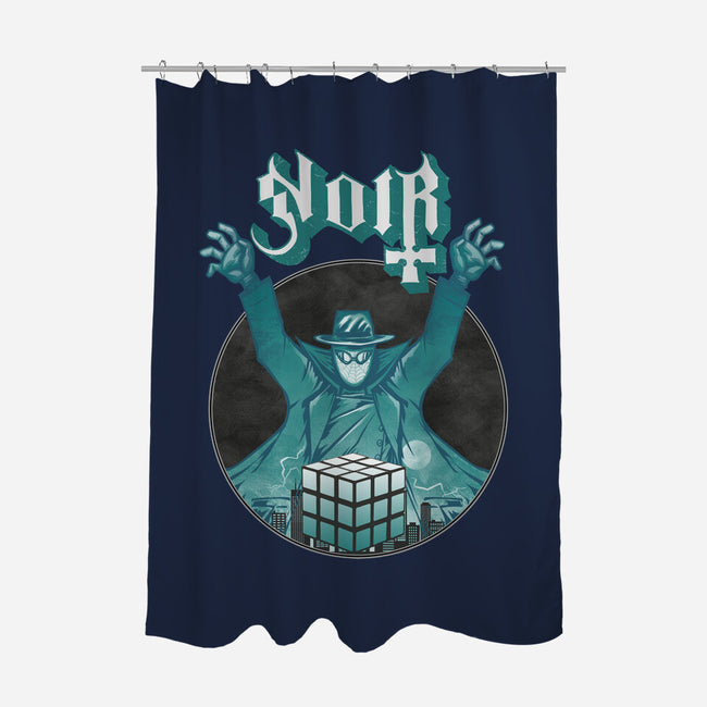 Noir Cubic-None-Polyester-Shower Curtain-joerawks