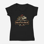Bones Dry But Never Die-Womens-V-Neck-Tee-glitchygorilla