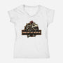 Bones Dry But Never Die-Womens-V-Neck-Tee-glitchygorilla