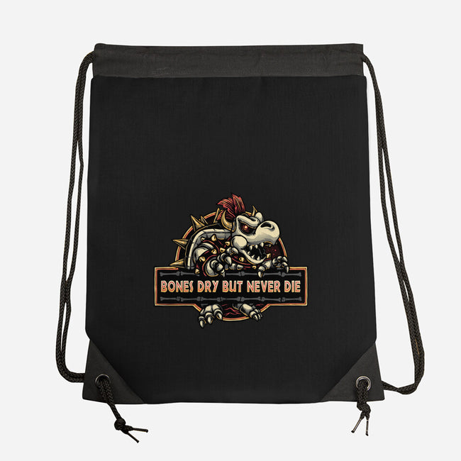 Bones Dry But Never Die-None-Drawstring-Bag-glitchygorilla