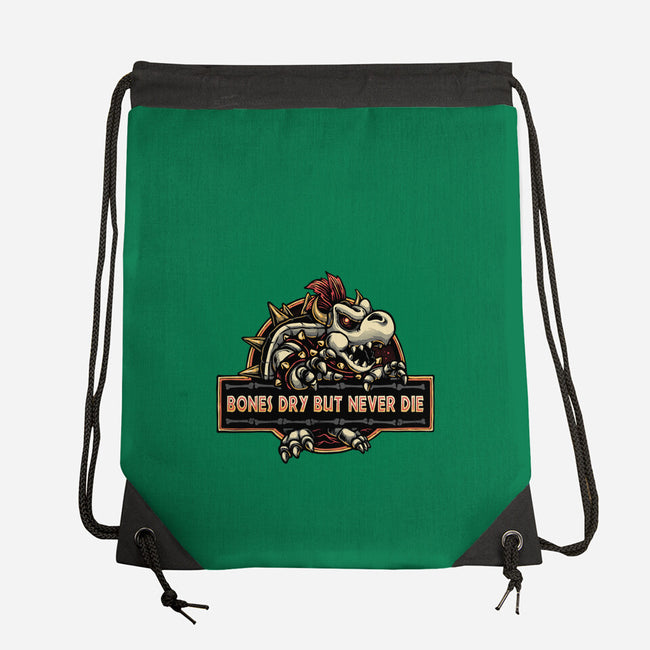 Bones Dry But Never Die-None-Drawstring-Bag-glitchygorilla