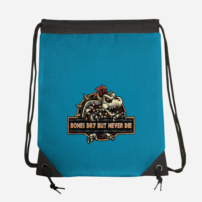 Bones Dry But Never Die-None-Drawstring-Bag-glitchygorilla