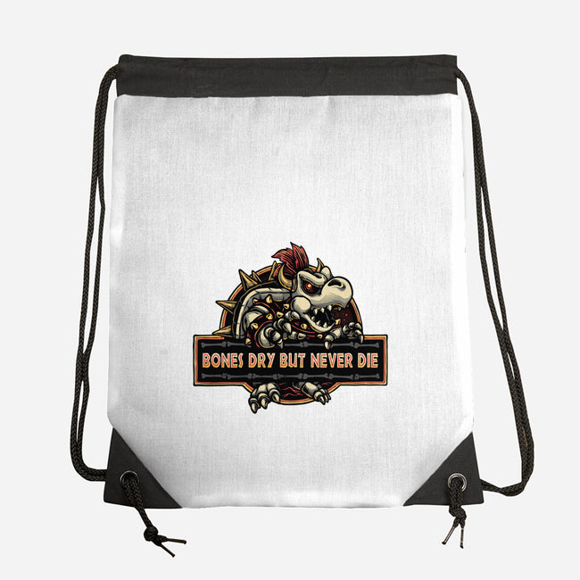 Bones Dry But Never Die-None-Drawstring-Bag-glitchygorilla