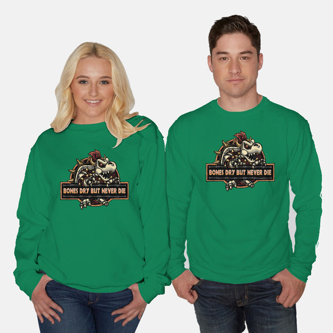 Bones Dry But Never Die-Unisex-Crew Neck-Sweatshirt-glitchygorilla