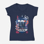 Slay The Demons-Womens-V-Neck-Tee-Arinesart