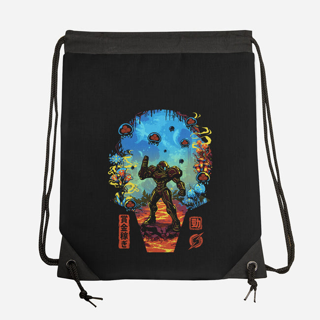 Galactic Hunter-None-Drawstring-Bag-Arinesart
