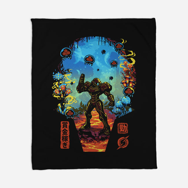 Galactic Hunter-None-Fleece-Blanket-Arinesart