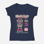 Mystery Tiki Shack-Womens-V-Neck-Tee-Nemons
